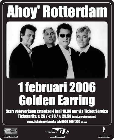 Golden Earring Ahoy concert poster February 01 2006